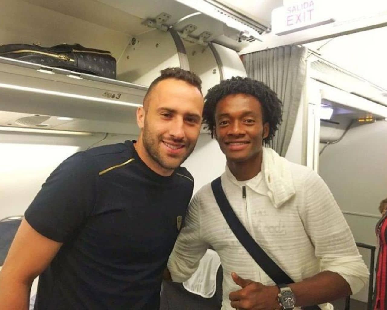 David Ospina y Juan Guillermo Cuadrado, jugadores