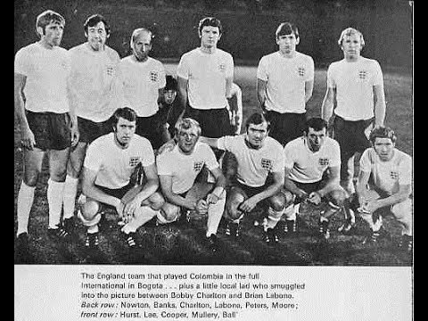 Colombia 0-4 Inglaterra 20 de mayo de 1970 en Bogotá.