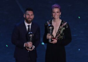 Lionel Messi y Megan Rapinoe