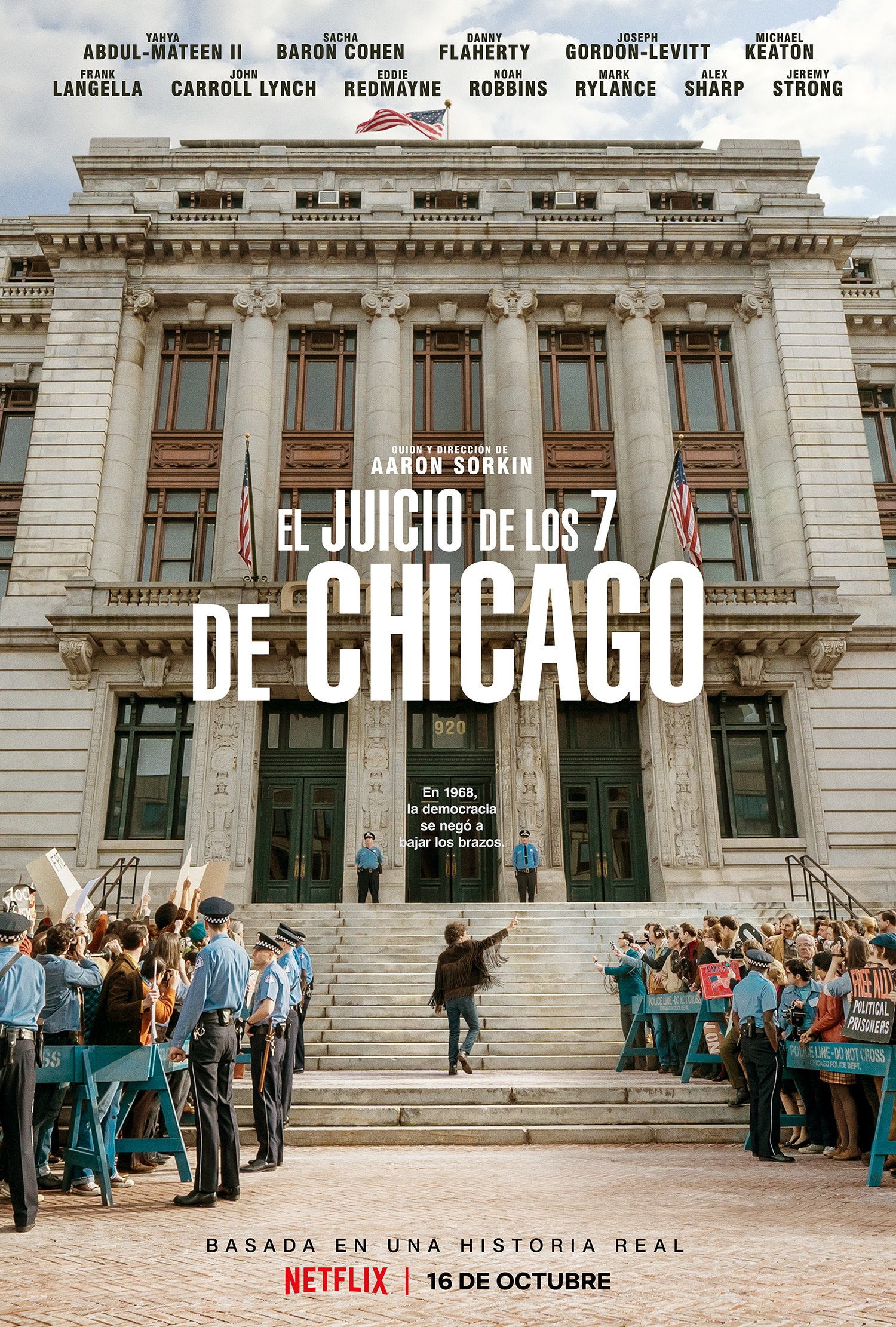 Póster de 'El juicio de los siete de Chicago'