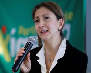 Ingrid Betancour, candidata presidencial del Partido Verde Oxígeno
