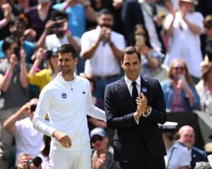 Novak Djokovic y Roger Federer, tenistas
