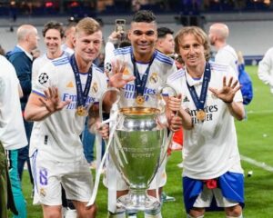 Toni Kroos, Casemiro y Luka Modric, futbolistas