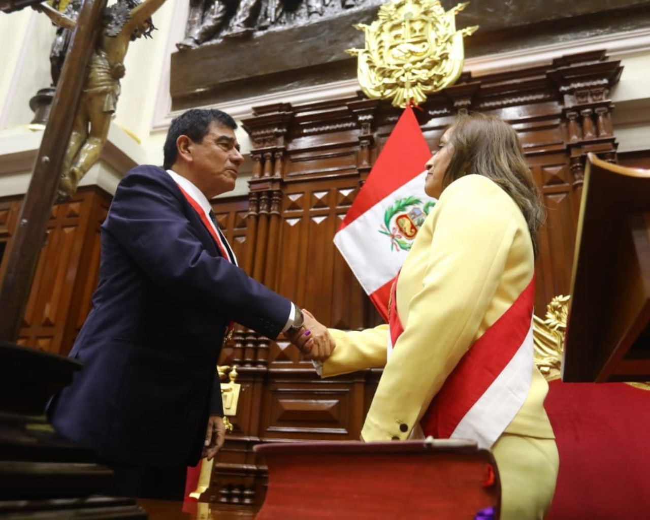 José Williams Zapata y Dina Boluarte, políticos