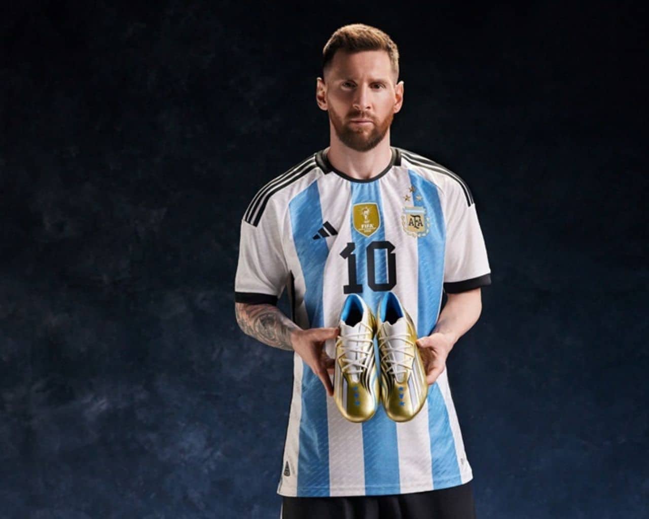 Grapa Artes literarias Inodoro Adidas le regala diseño a Messi por su título con Argentina