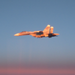 Aviones rusos que vuelan sobre el Mar Báltico