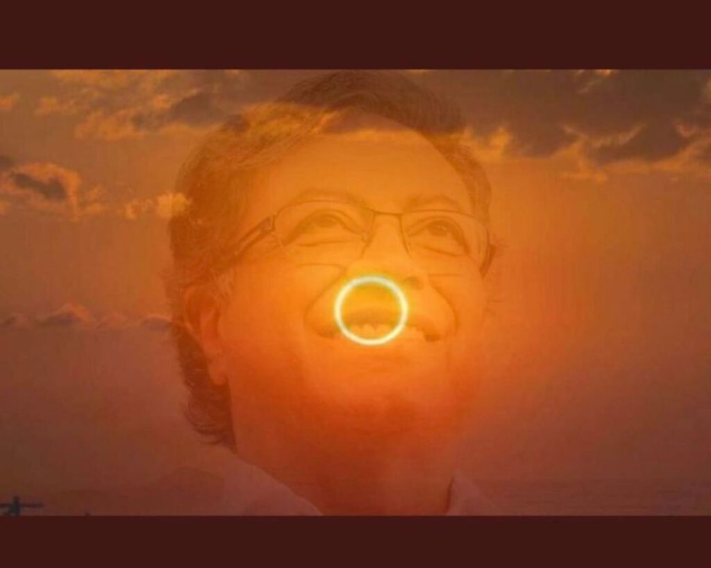 Petro en eclipse por Instagram