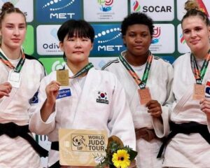 KIM Minju DERKS Lieke, OLAYA Brenda BOUVIER Ilana en Judo