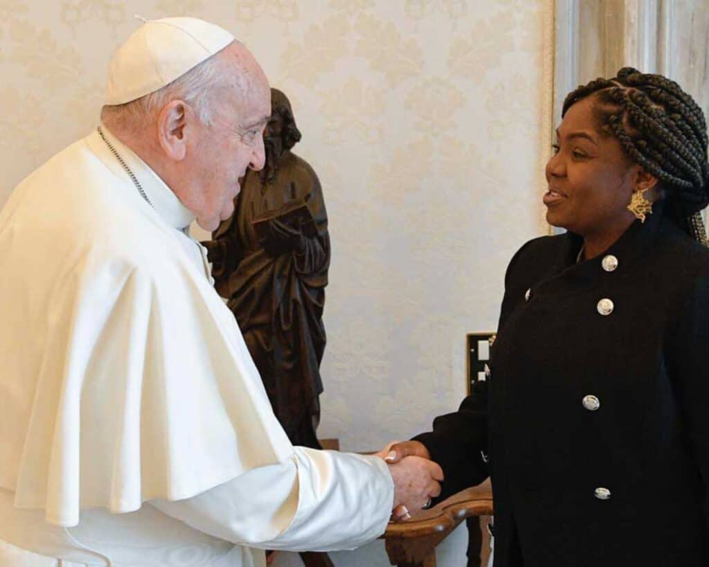 Papa Francisco y Francia Márquez en El Vaticano