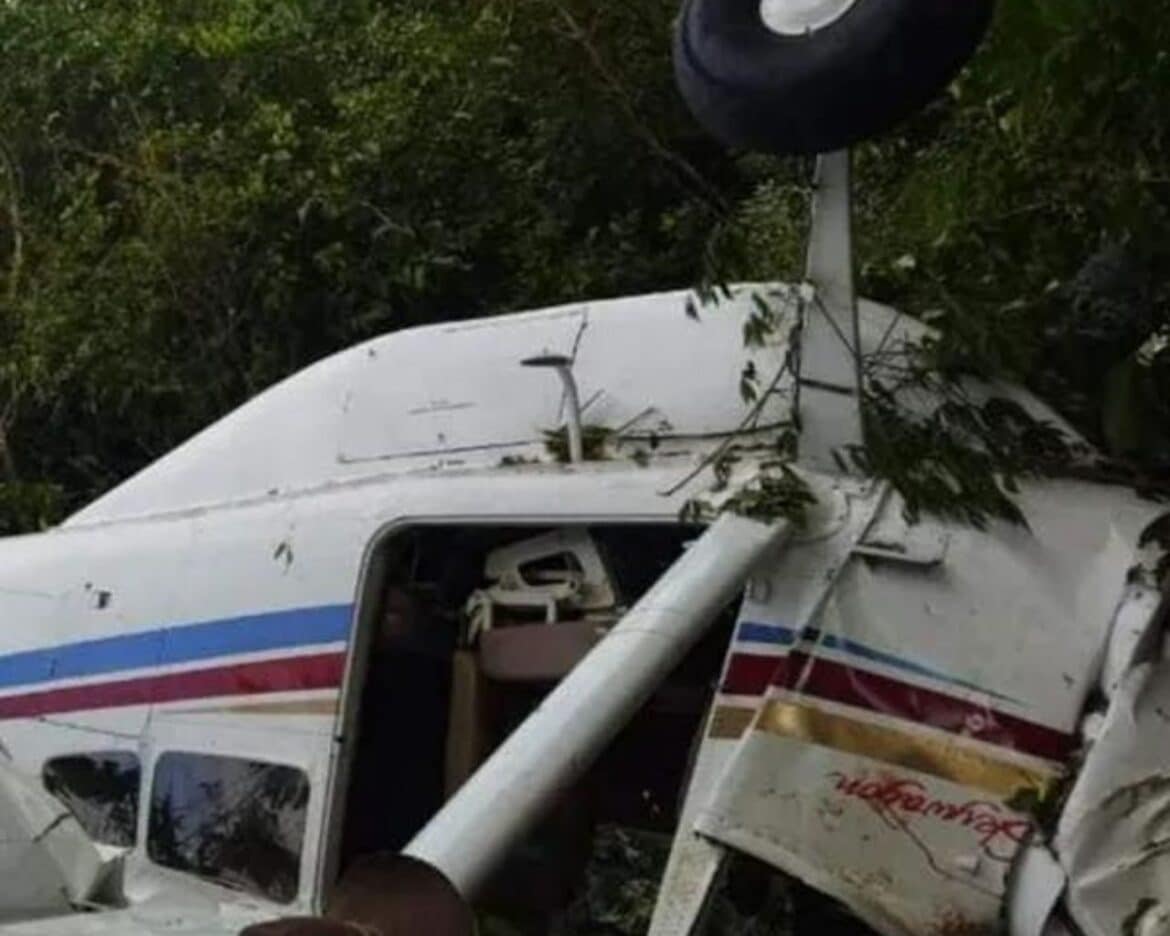 Aeronave Cessna accidentada